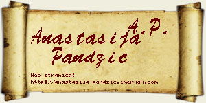 Anastasija Pandžić vizit kartica